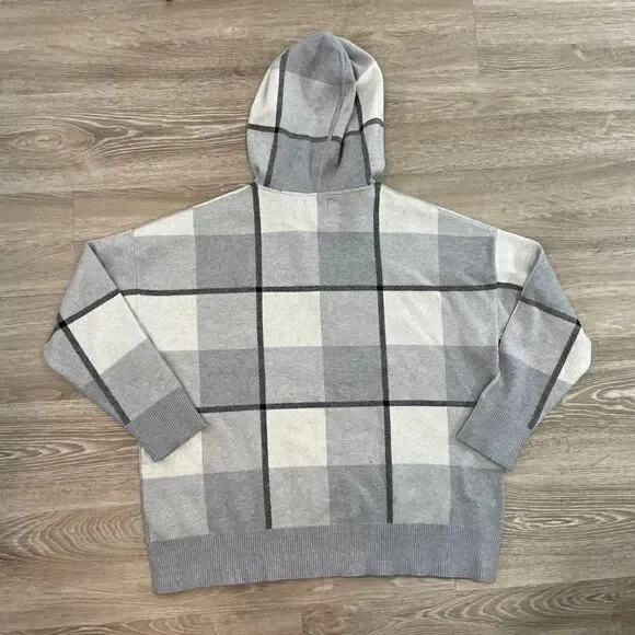 RACHEL Rachel Roy Gray Hooded Sweatshirt Sweater Relaxed Fit Cozy 1X , XXL - Picture 6 of 7